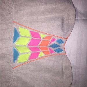 Judith March strapless burlap dress